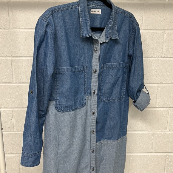 Longline denim button down - Picture 3 of 6